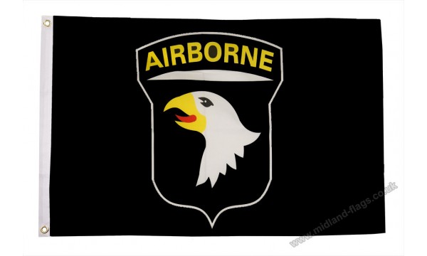 101st Airborne (black) Flag